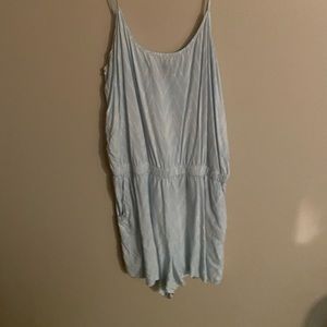 GAP light blue with white design romper